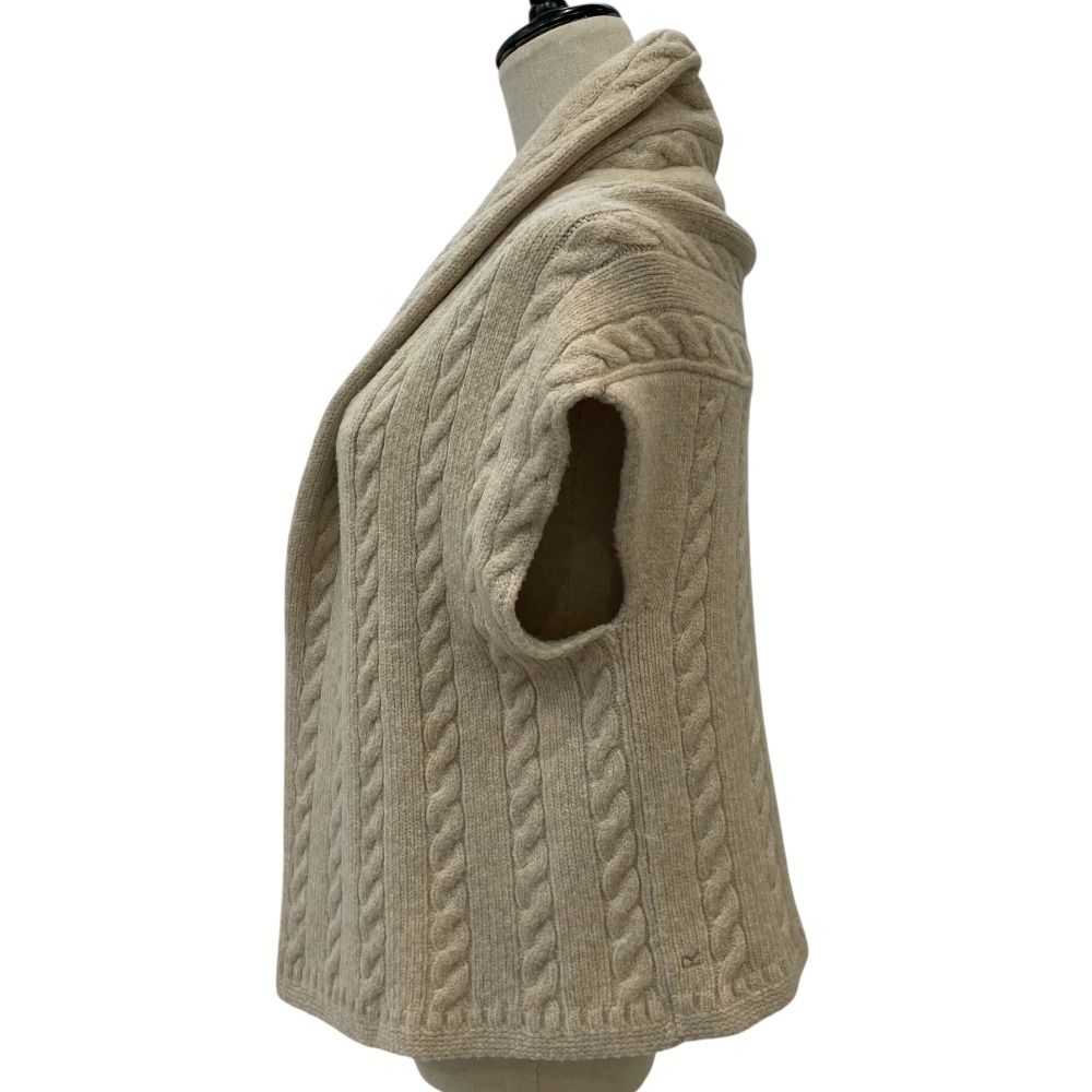 45R フォーティファイブアール ウール ケーブルニット ベスト 7108082 サイズ0 ライトベージュ レディース 古着