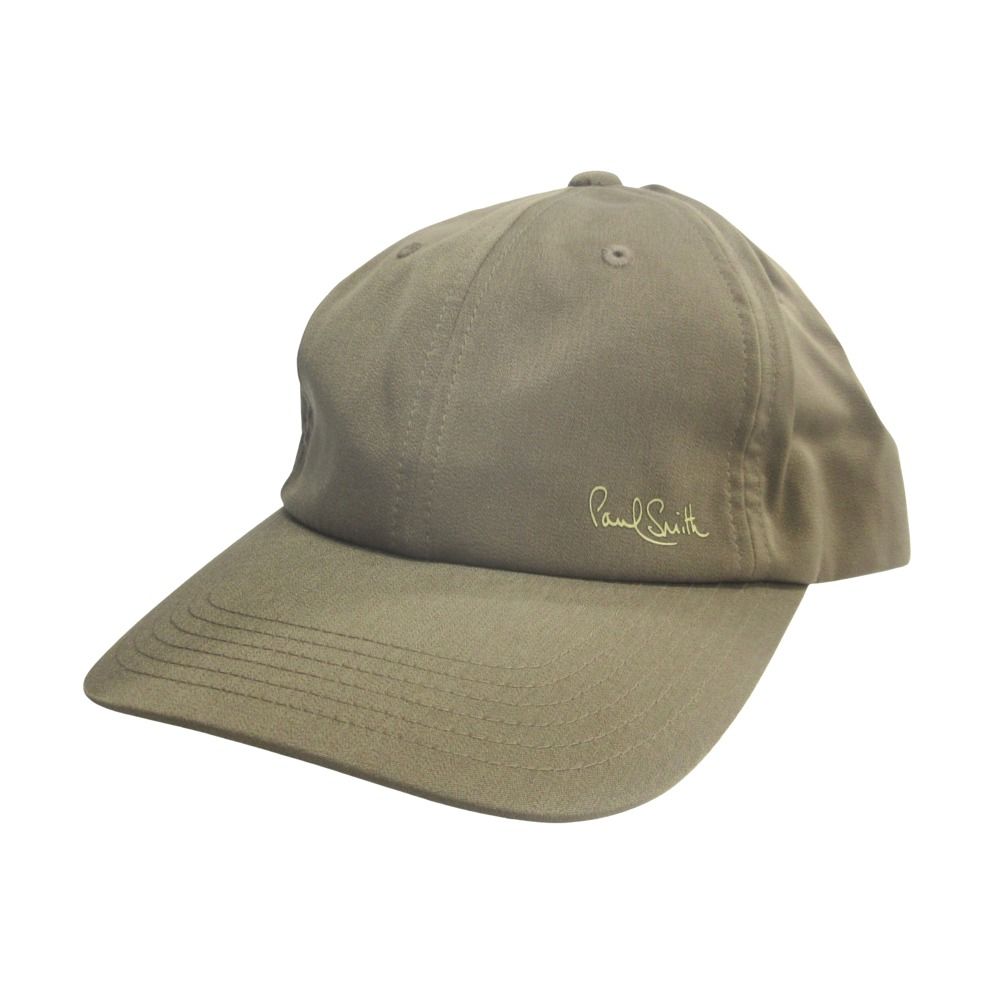 Paul Smith ポールスミス Drawing Logo ベースボール キャップ 帽子 レザーベルト 茶 ブラウン メンズ レディース 古着