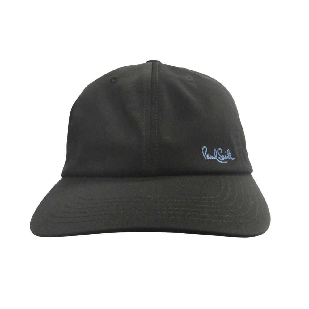 Paul Smith ポールスミス Drawing Logo ベースボール キャップ 帽子 レザーベルト 黒 ブラック メンズ レディース 古着