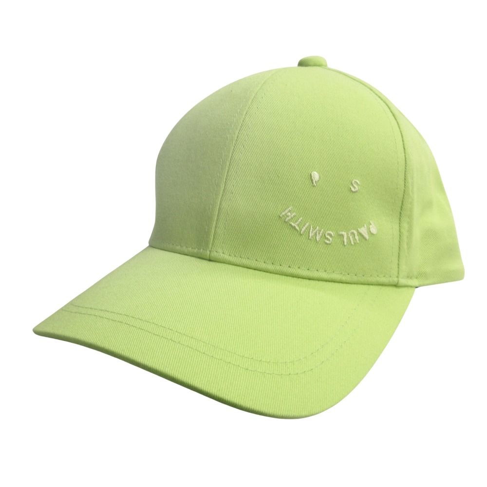 Paul Smith ポールスミス Happy ベースボール キャップ 帽子 スマイル 緑 ライトグリーン メンズ レディース 古着
