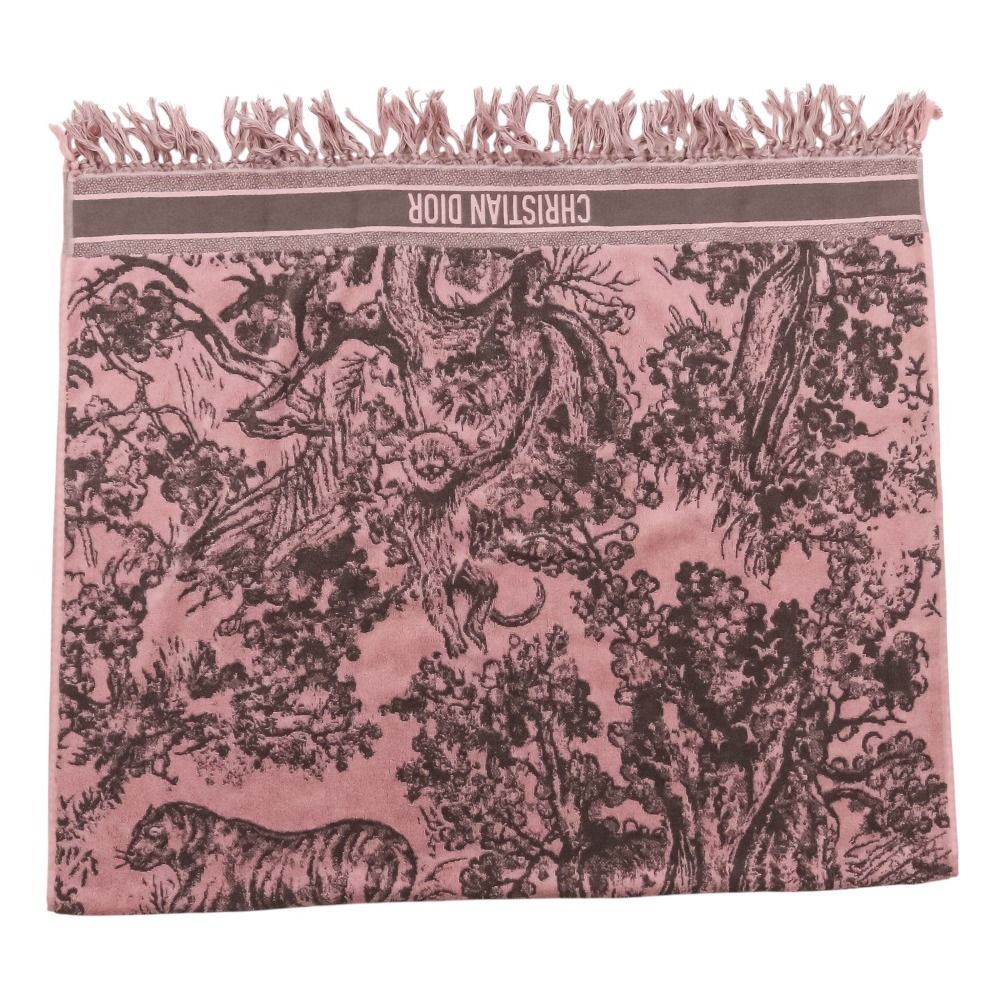  Christian Dior クリスチャンディオール リバース トワル ドゥ ジュイ ブランケット ビーチタオル ピンク レディース 古着 その他 小物