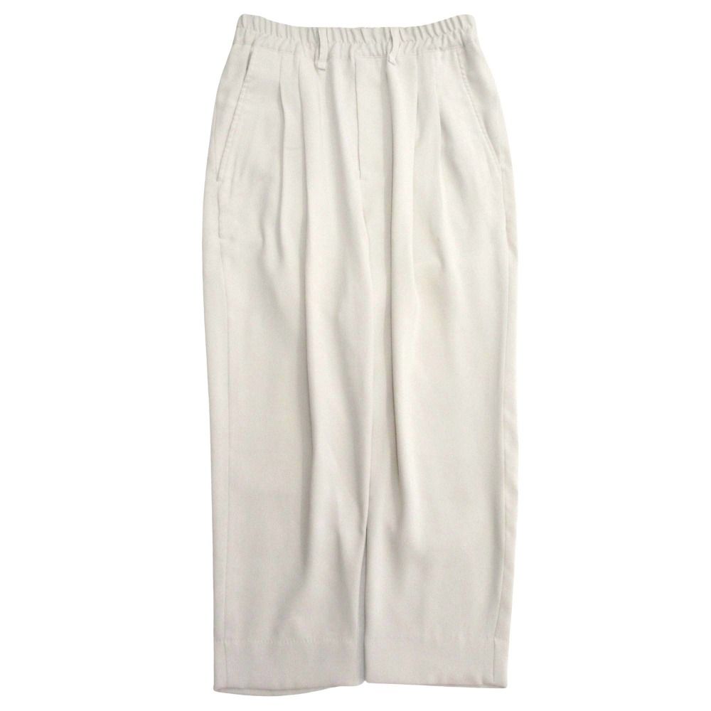 Iroquois イロコイ テーパード パンツ スラックス ウエストゴム イージー ツータック SIZE1 ライトベージュ メンズ 古着