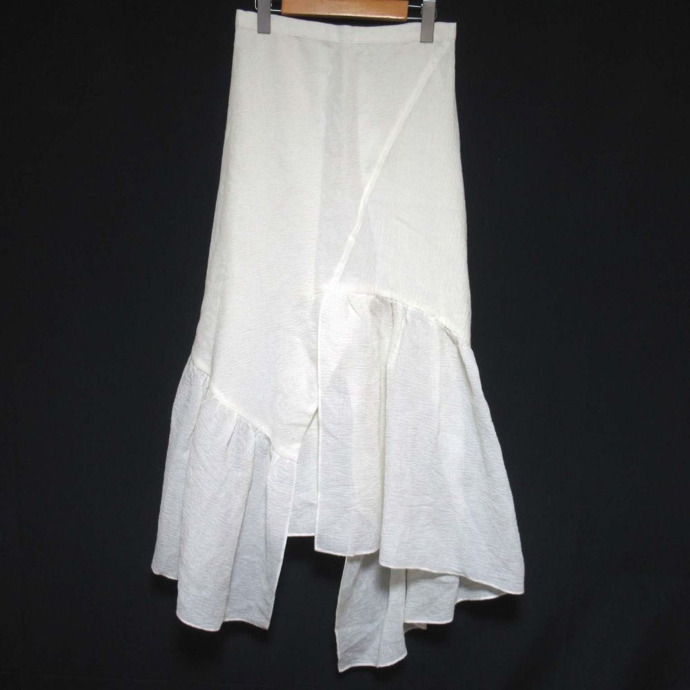 3.1 Phillip Lim 3.1 フィリップリム ロング丈 アシンメトリー フ スカート サイズUS2 アイボリー レディース 古着