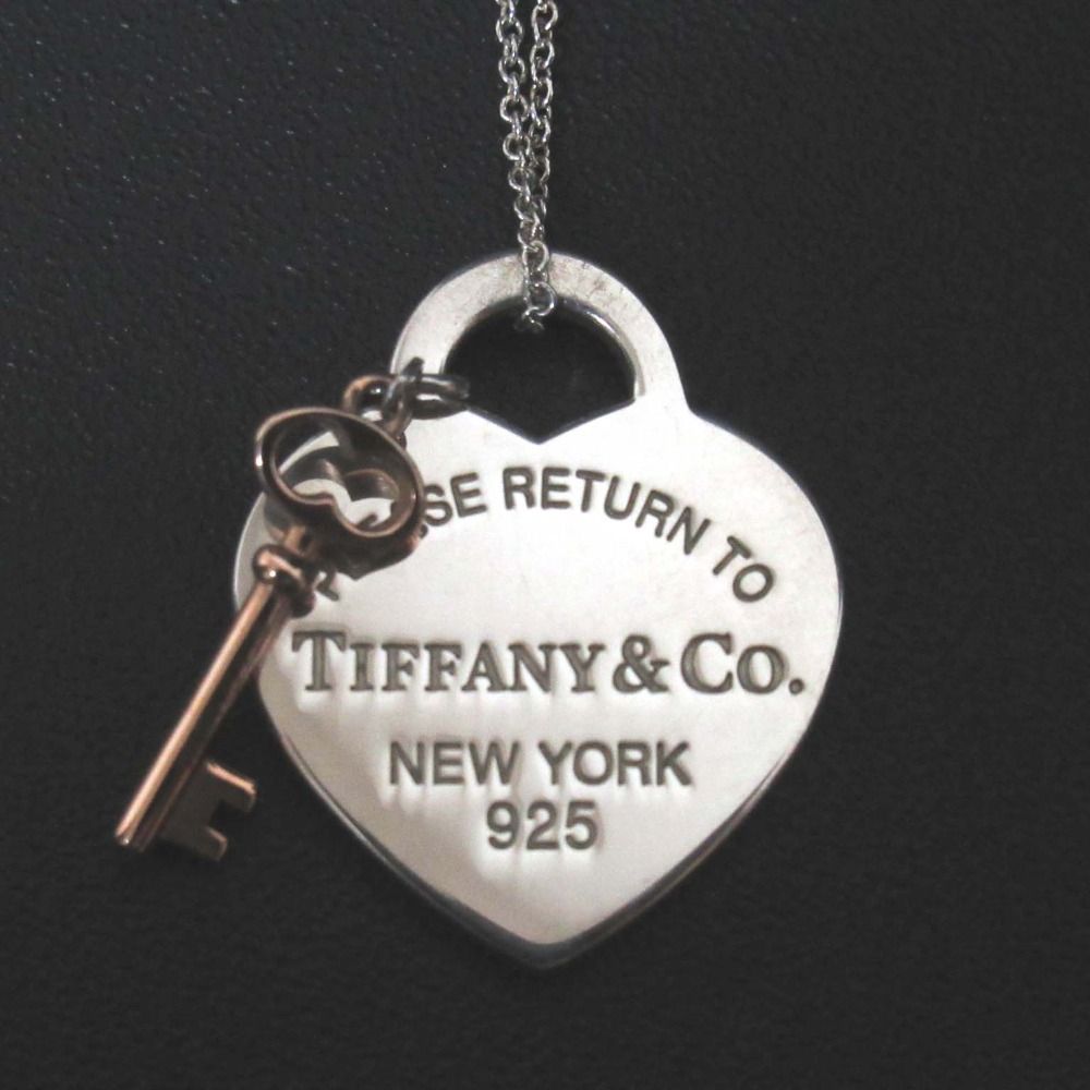 Tiffany-co ティファニー リターントゥハートタグ キー ネックレス ペンダント Ag925 シルバー×メタル レディース 古着