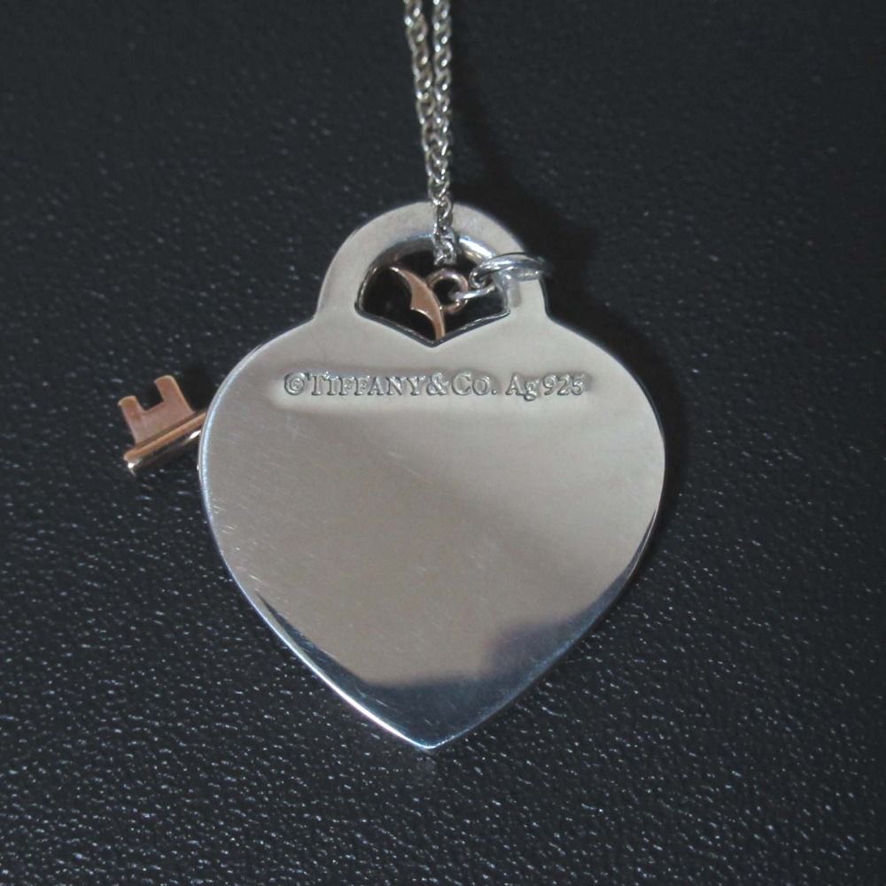Tiffany-co ティファニー リターントゥハートタグ キー ネックレス ペンダント Ag 925 シルバー×メタル レディース 古着