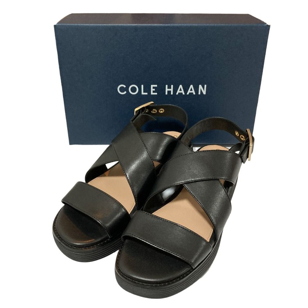 COLE HAAN コールハーン OG プラットフォーム サンダル W 29416 6 B 23 cm相当 ブラック レディース 古着
