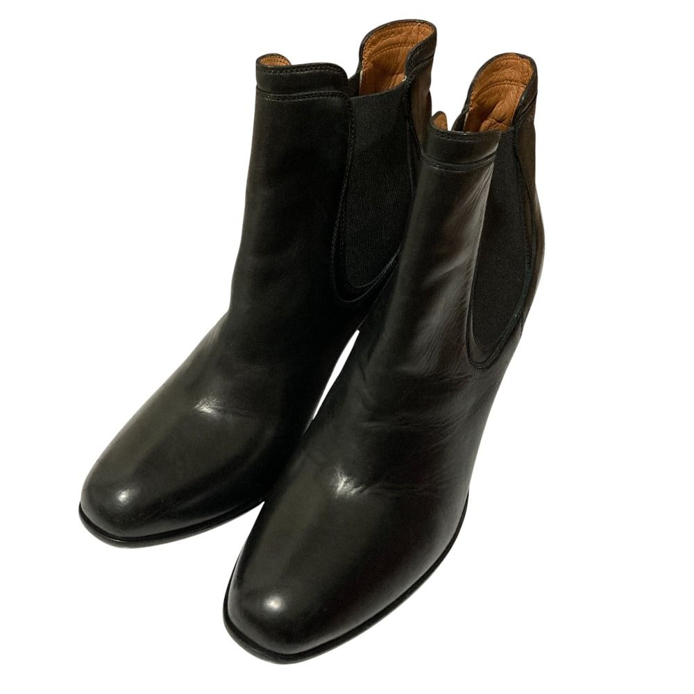 SARTORE サルトル サイドゴア レザー ショートブーツ サイズ37.5 24 cm相当 ブラック レディース 古着