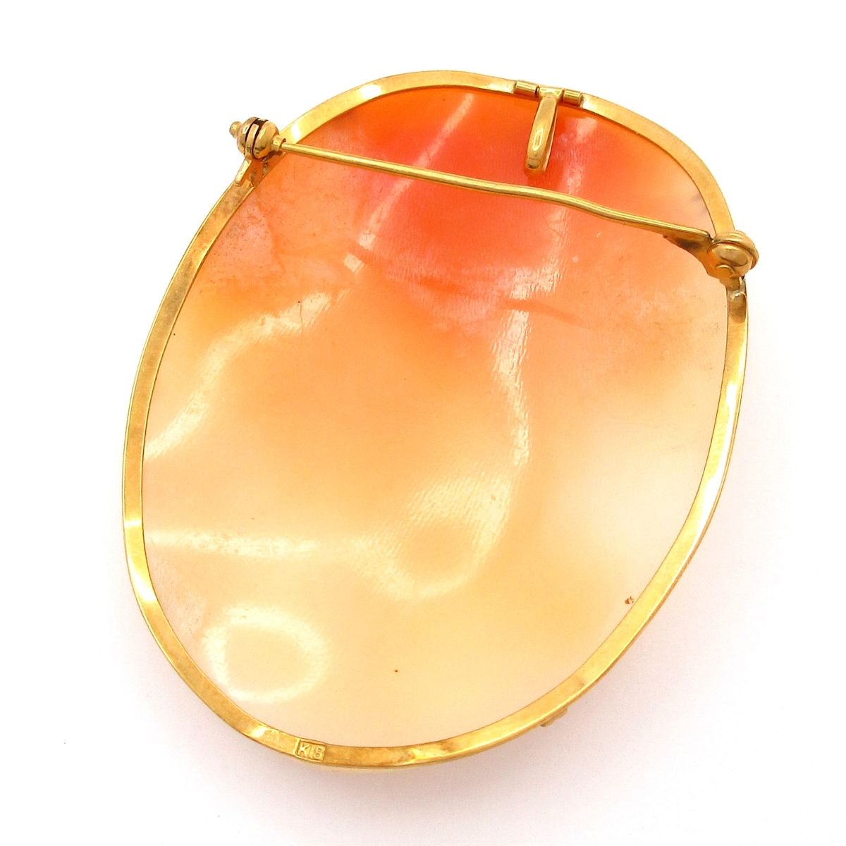 Unbranded ノーブランド ブローチ K 18 YG×ブラウン×アイボリー 総重量 14.7 g