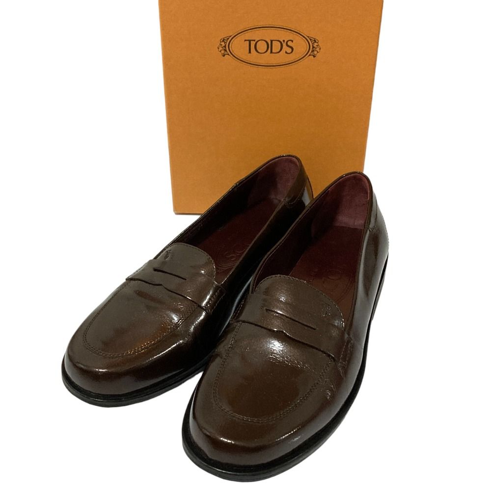TOD S トッズ ゴンミーニ コインローファー サイズ36 23 cm相当 ブラウン レディース 古着