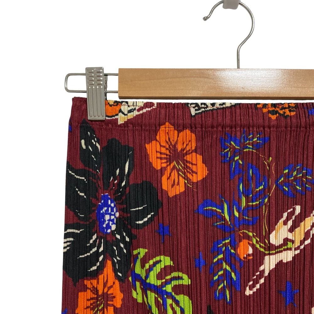 PLEATS PLEASE ISSEY MIYAKE プリーツプリーズ イッセイミヤケ フリンジ ロングスカート PP33-JG776 サイズ3 マルチ レディース 古着