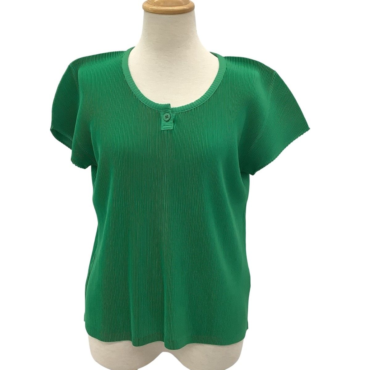 ISSEY MIYAKE イッセイミヤケ PLEATS PLEASE カットソー SIZE 3 PP71-FK383 グリーン