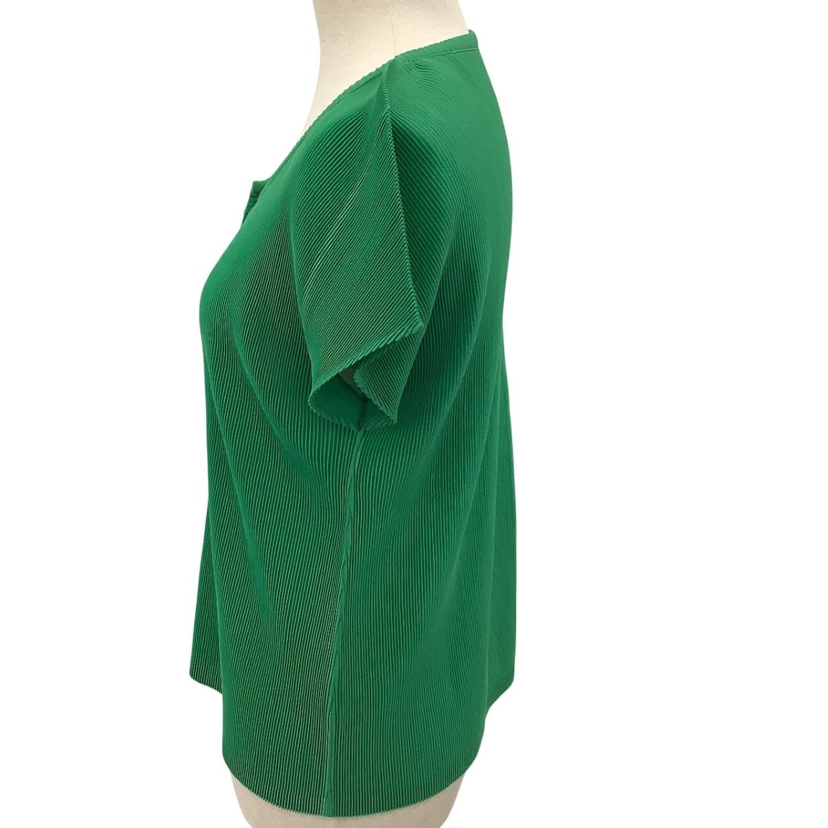 ISSEY MIYAKE イッセイミヤケ PLEATS PLEASE カットソー SIZE 3 PP71-FK383 グリーン