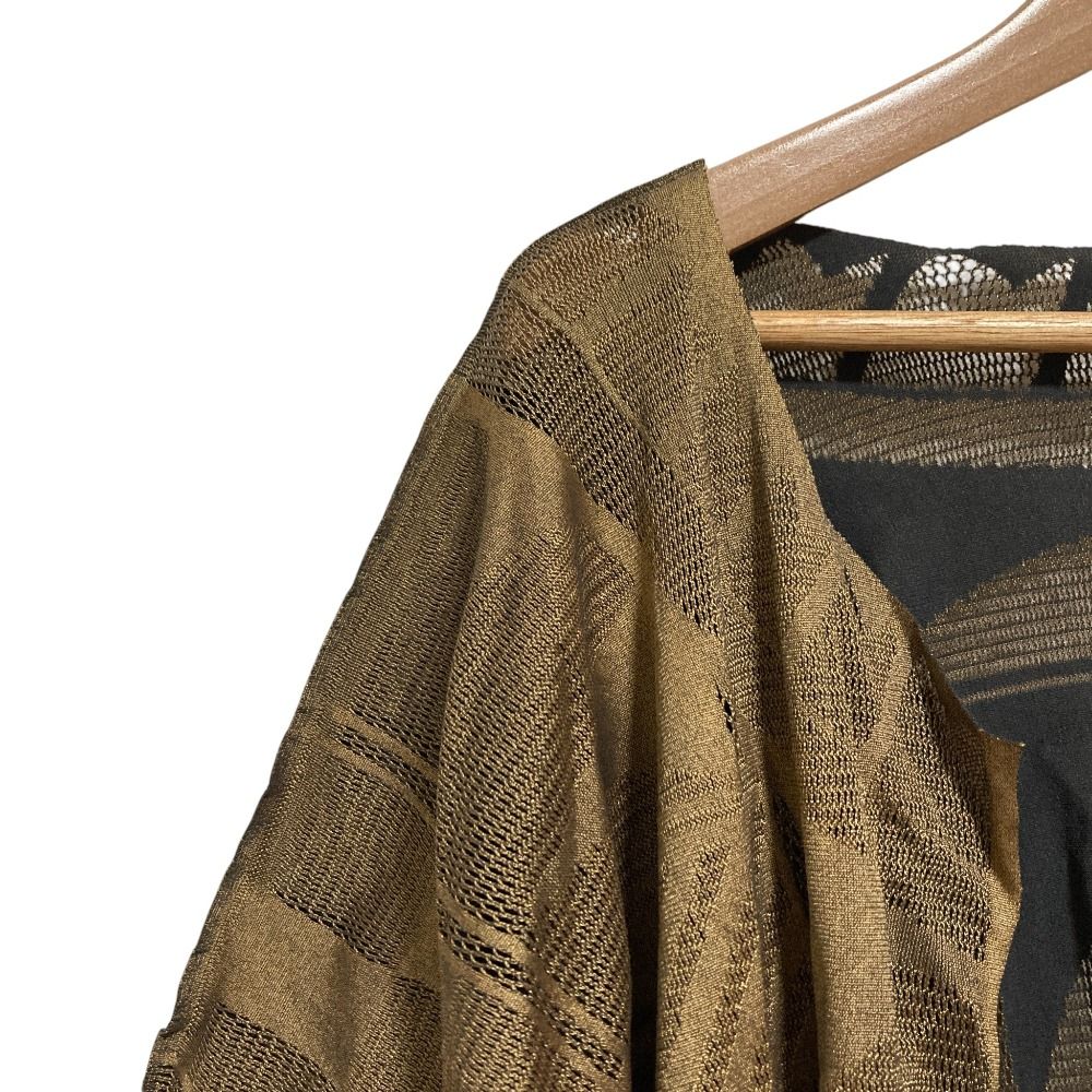 PLEATS PLEASE ISSEY MIYAKE プリーツプリーズ イッセイミヤケ A-POC INSIDE ショール カーディガン PP22LO962 size3 ベージュ レディース 古着