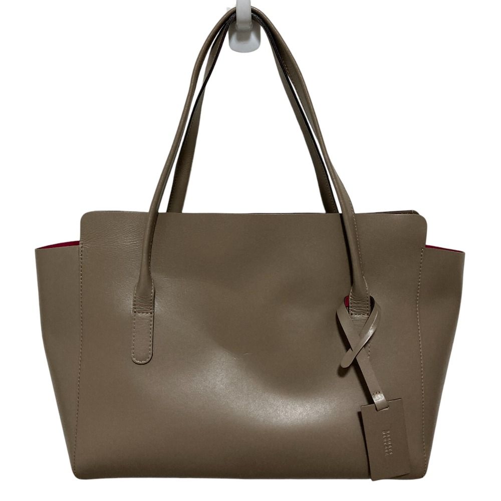 BARNEYS NEW YORK バーニーズニューヨーク レザー トートバッグ グレージュ レディース 古着