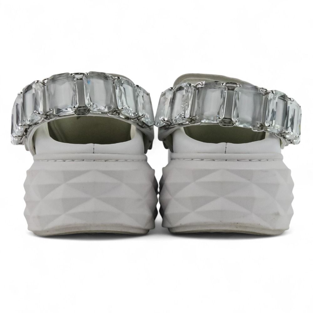 Jimmy chooクリスタルストラップ付き ナッパレザー・スリッポン