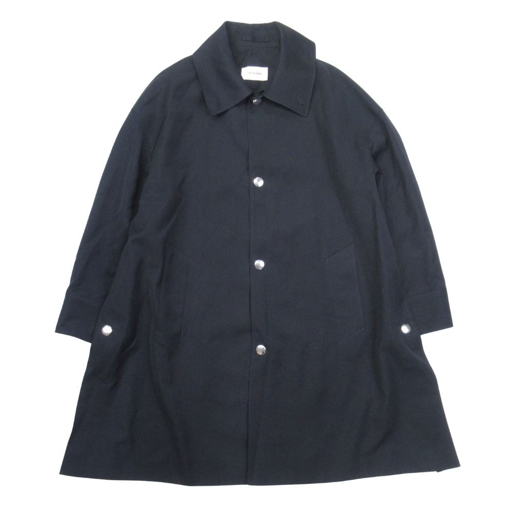 24ss THE RERACS ザリラクス THE MIDDLE BAL COLLAR COAT ステン コート ポリエステルツイル 38 紺 ネイビー レディース 古着