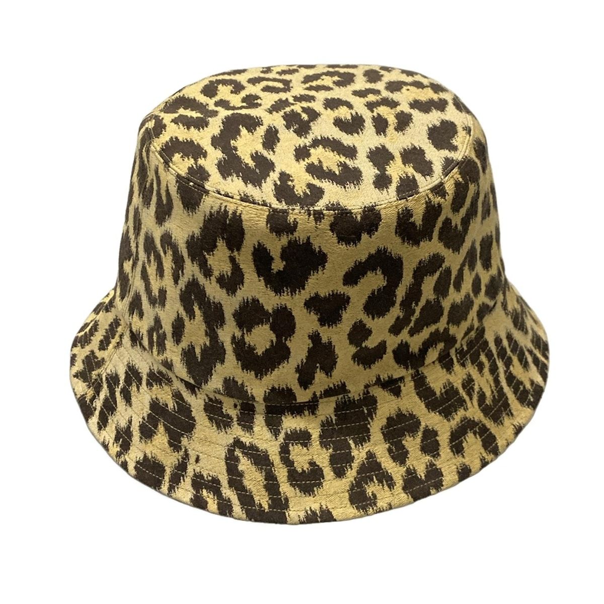 ディオール クリスチャンディオール ハット 58 - 14LEO923I134 ライトブラウン×ダークブラウン 豹柄 バケットハット コットン