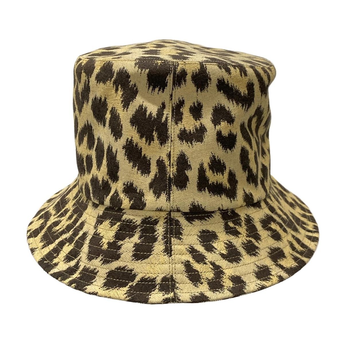 ディオール クリスチャンディオール ハット 58 - ライトブラウン×ダークブラウン 豹柄 バケットハット コットン