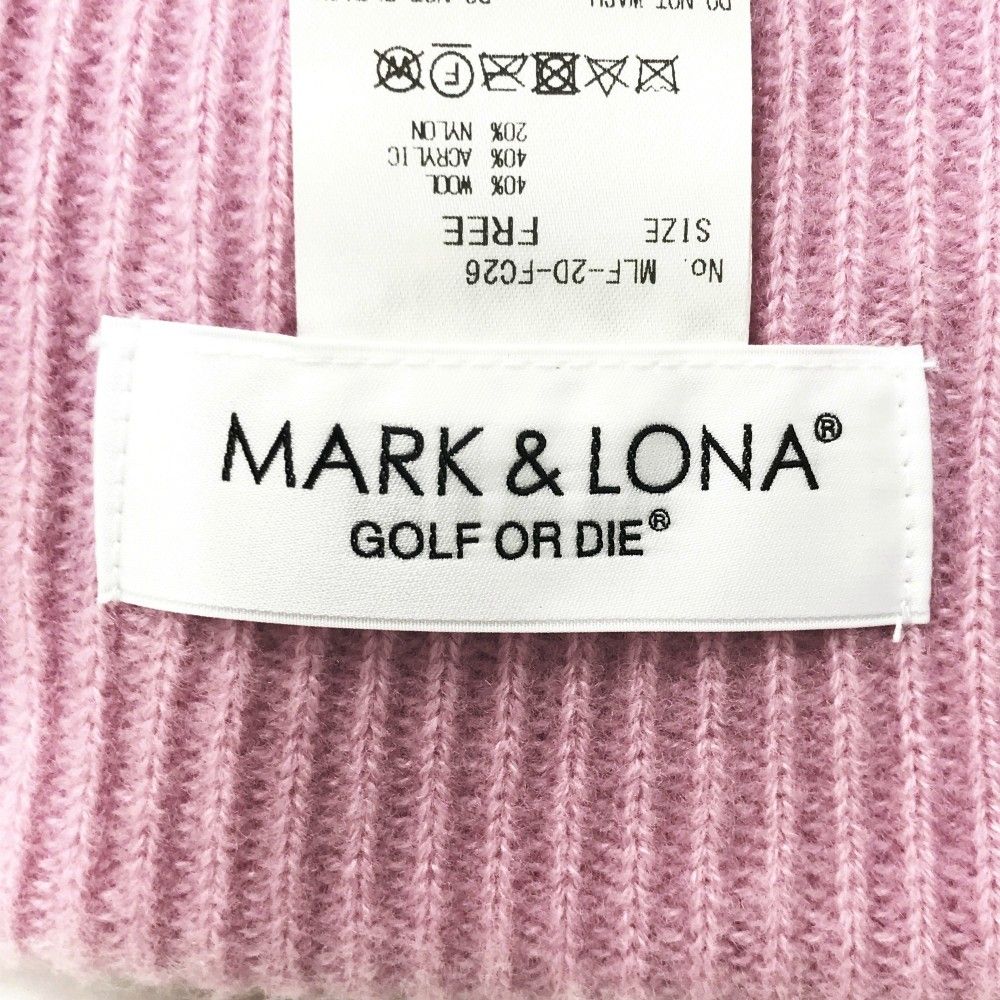MARK&LONA マークアンドロナ ニット帽 ピンク系 FREE [240101539258