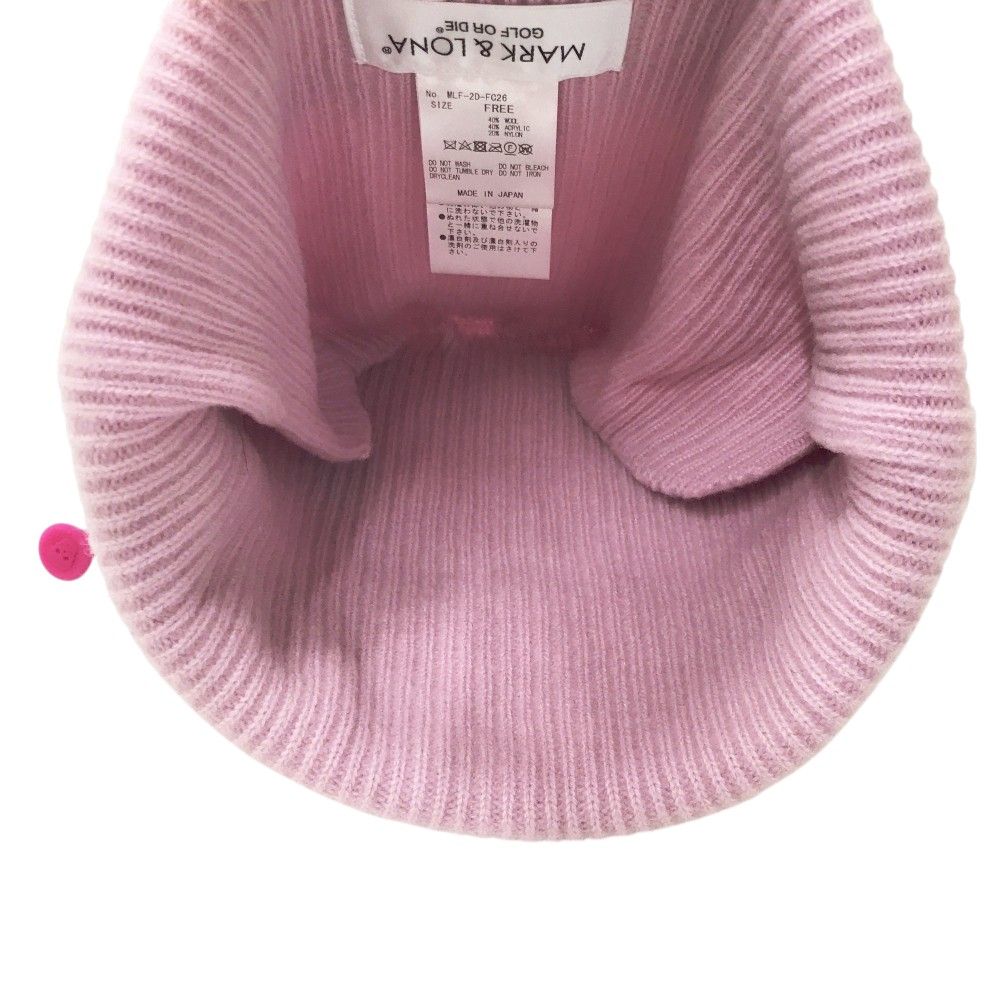 MARK&LONA マークアンドロナ ニット帽 ピンク系 FREE [240101539258