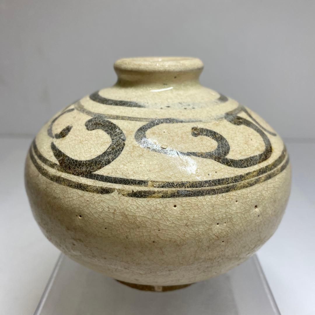 李朝　鉄釉油壺　身幅約11.5㎝ 東Y7-0214② 李朝 鉄釉油壺 身幅約11.5㎝ 東Y7-0214② - メルカリ