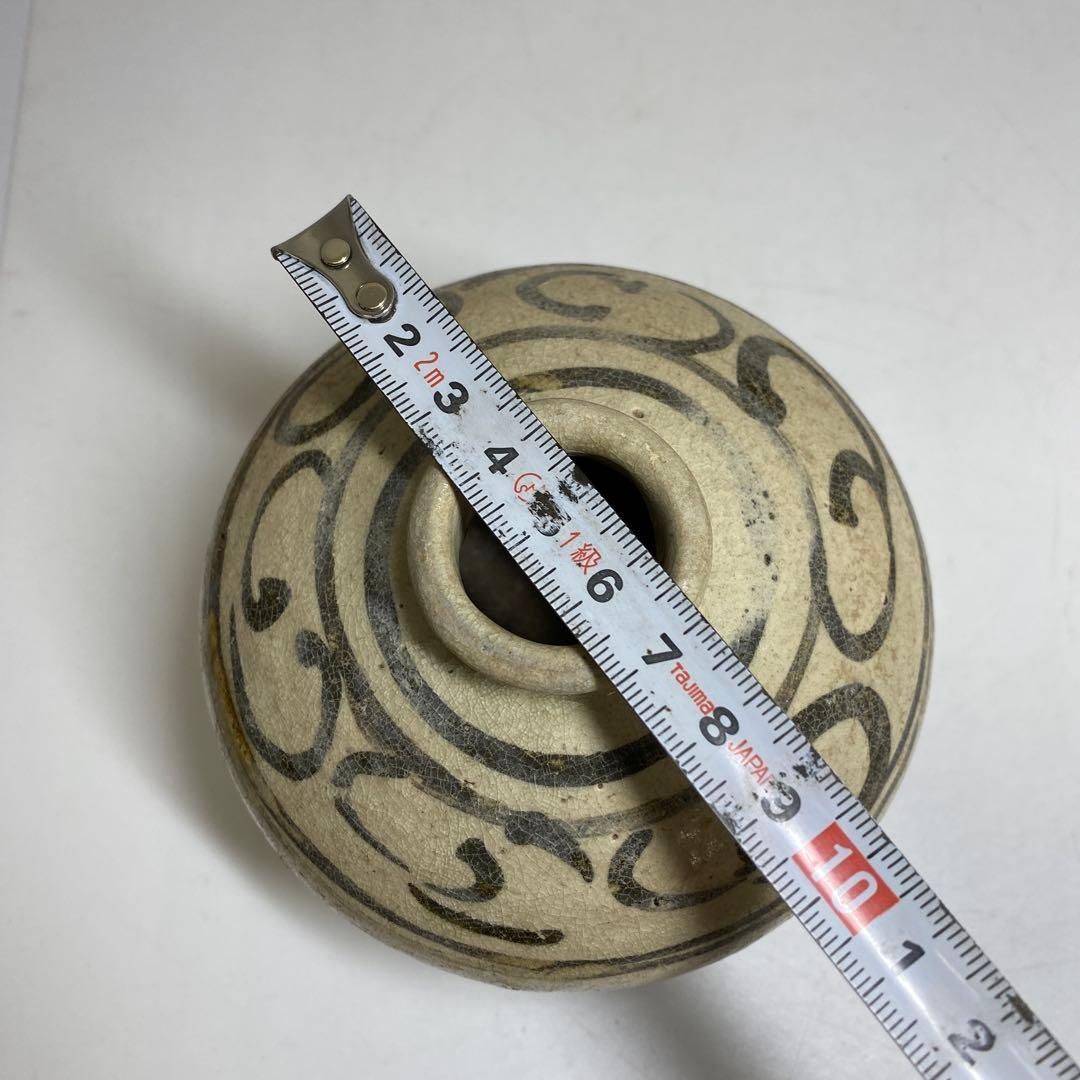 李朝　鉄釉油壺　身幅約11.5㎝ 東Y7-0214② 李朝 鉄釉油壺 身幅約11.5㎝ 東Y7-0214② 李朝 鉄