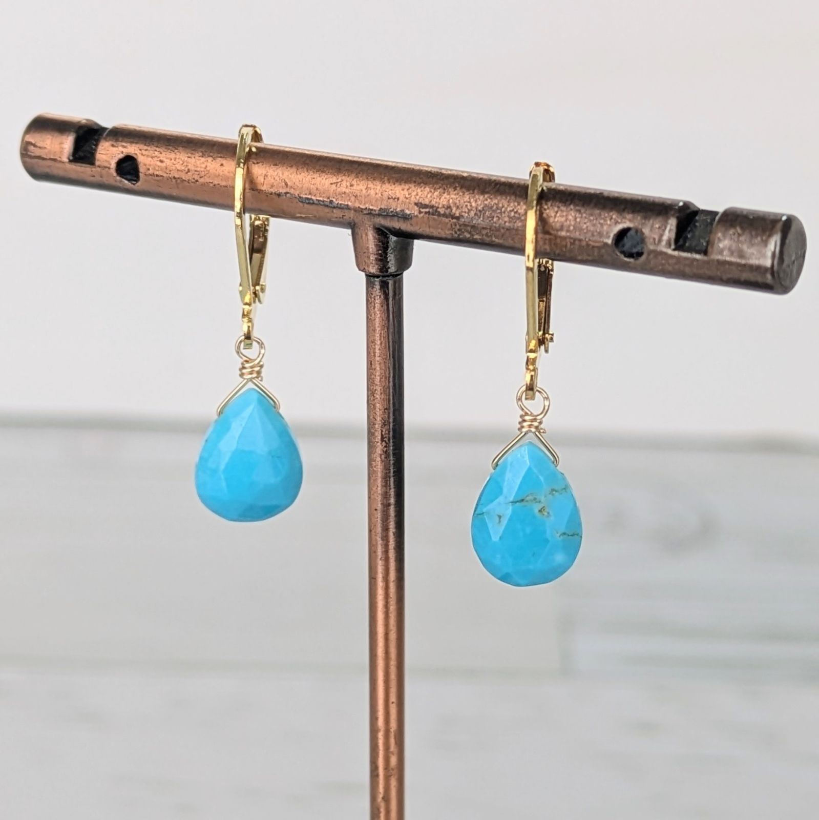 天然石ピアス【キングマンターコイズ】 - メルカリ