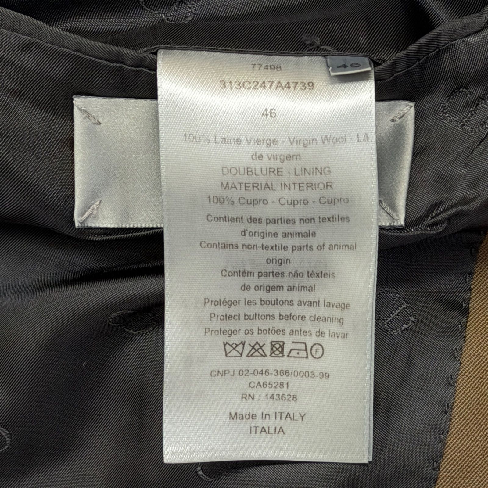 ベルト付きダブルブレストジャケット