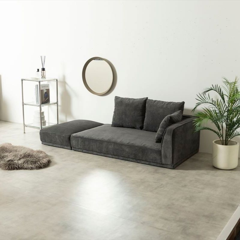  2人掛 オットマン付 カウチソファ 幅130cm ソファ カウチ ファブリック 1人暮らし 2人暮らし DINKS 夫婦 カバーリングソファベッド 2人掛け 3人掛けソファ ソファ ソファベッド