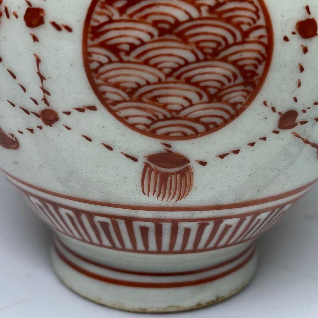 中国美術 南京赤絵蓄付壺 高さ11.5㎝ タトチ 東な7-0215① - メルカリ