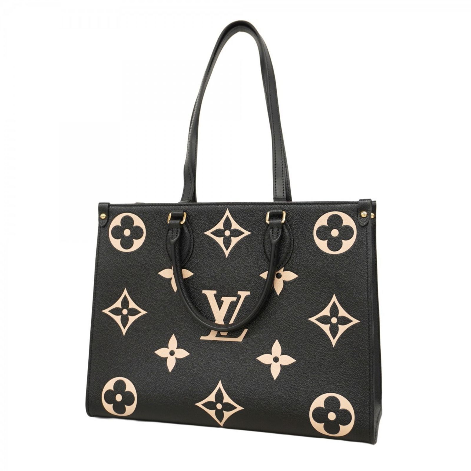 ルイ ヴィトン Louis Vuitton ルイ ヴィトン トートバッグ モノグラム アンプラント オンザゴーMM M45495 ブラック ベージュ 2wayバッグレディース