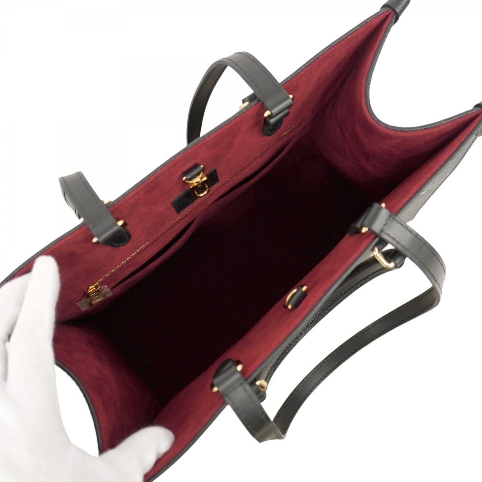  ルイ ヴィトン Louis Vuitton トートバッグ モノグラム アンプラント オンザゴーMM M 45495 ブラック ベージュ 2 wayバッグレディース トートバッグ バッグ