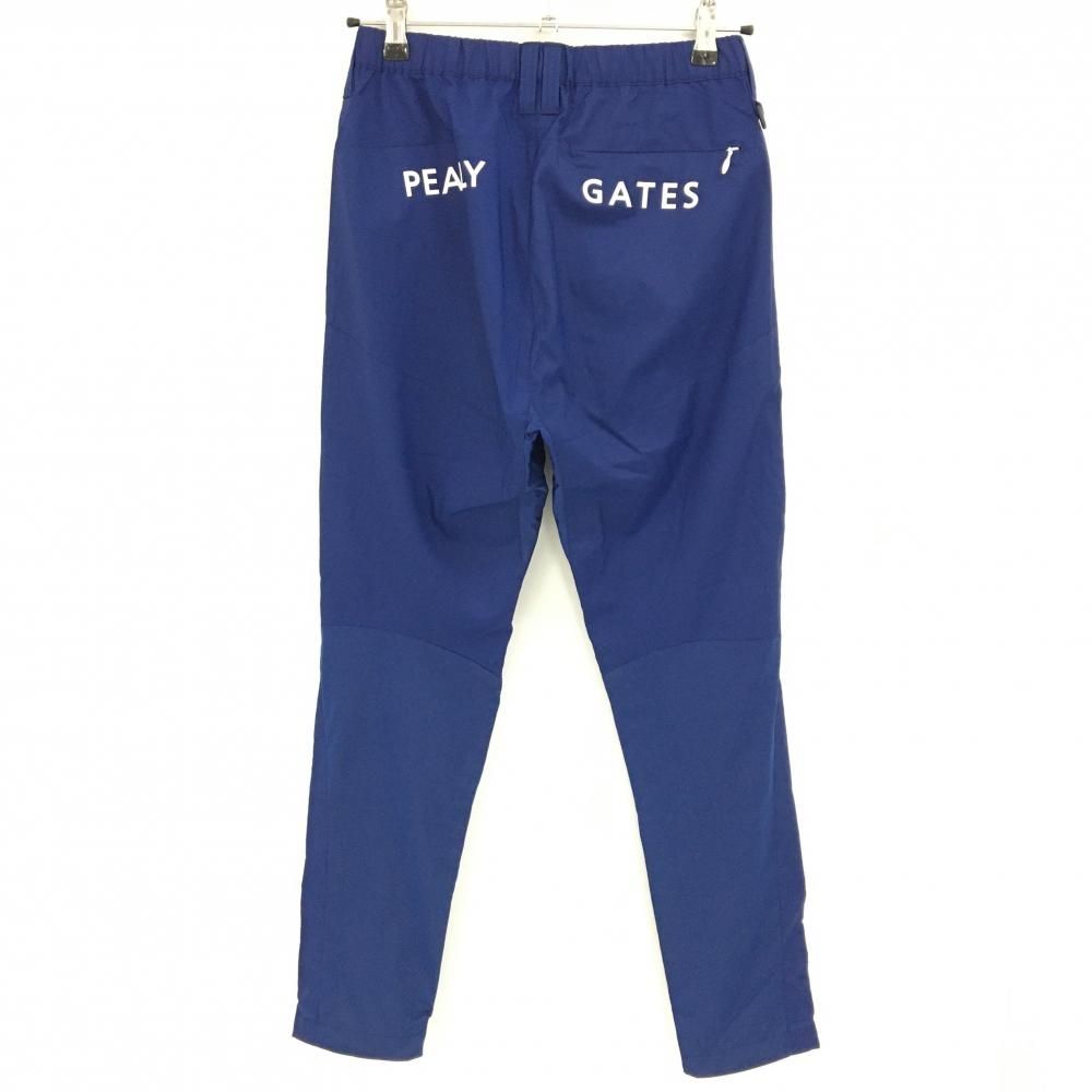 超 パーリーゲイツ パンツ ネイビー×白 蓄熱裏地 ウエストゴム ロゴプリント レディース 00 XS ゴルフウェア PEARLY GATES