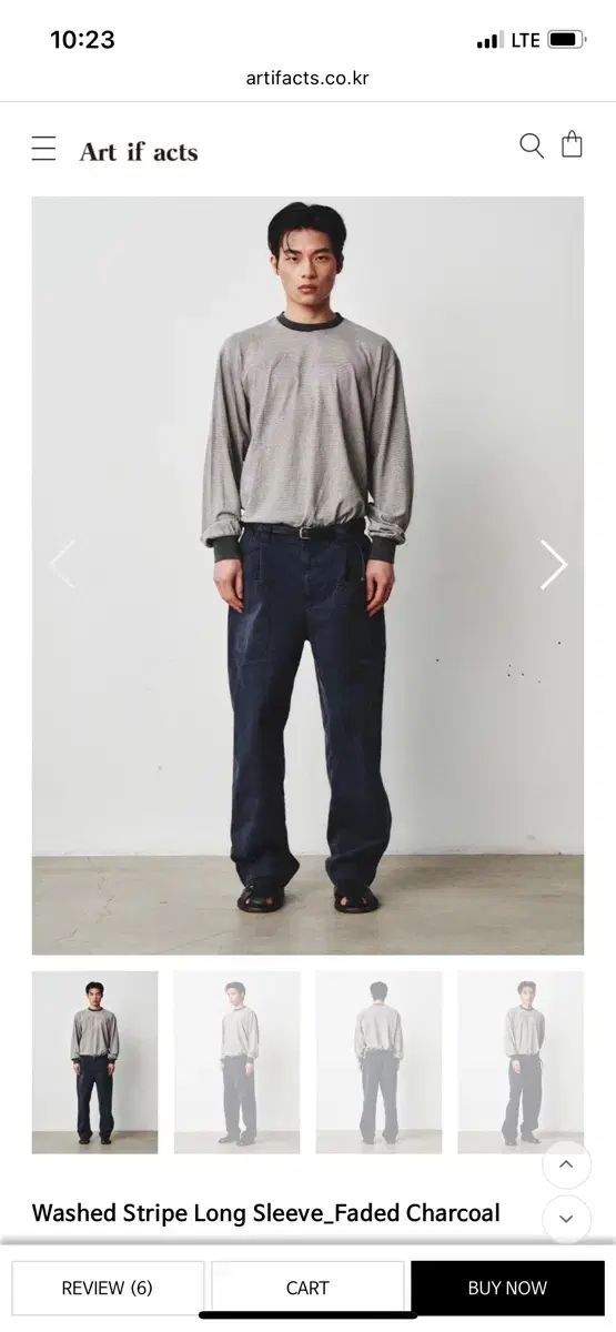 ART IF ACTS ストライプ ロングスリーブ M