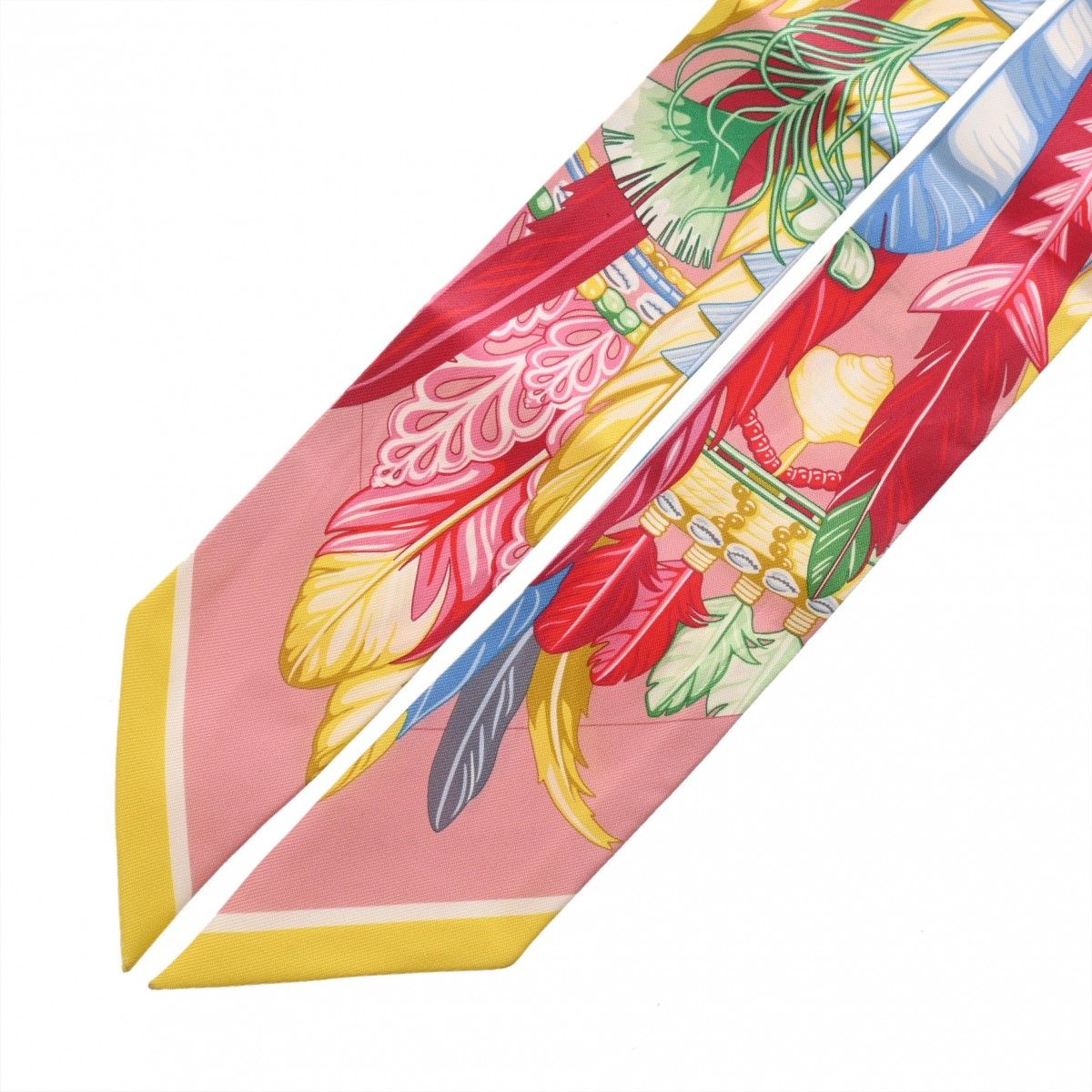 エルメス ツイリー DANSE PACIFIQUE ピンク/マルチカラー レディース