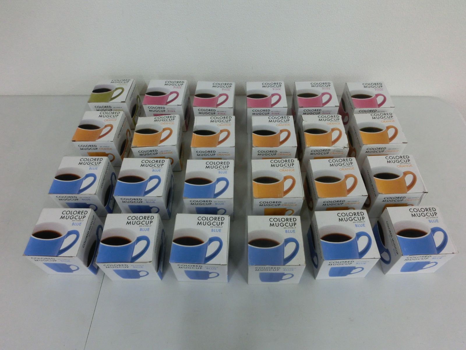 TAKA54-21 未検品 LIBING リビング ドマグカップ ２４個セット グリーン ピンク オレンジ ブルー