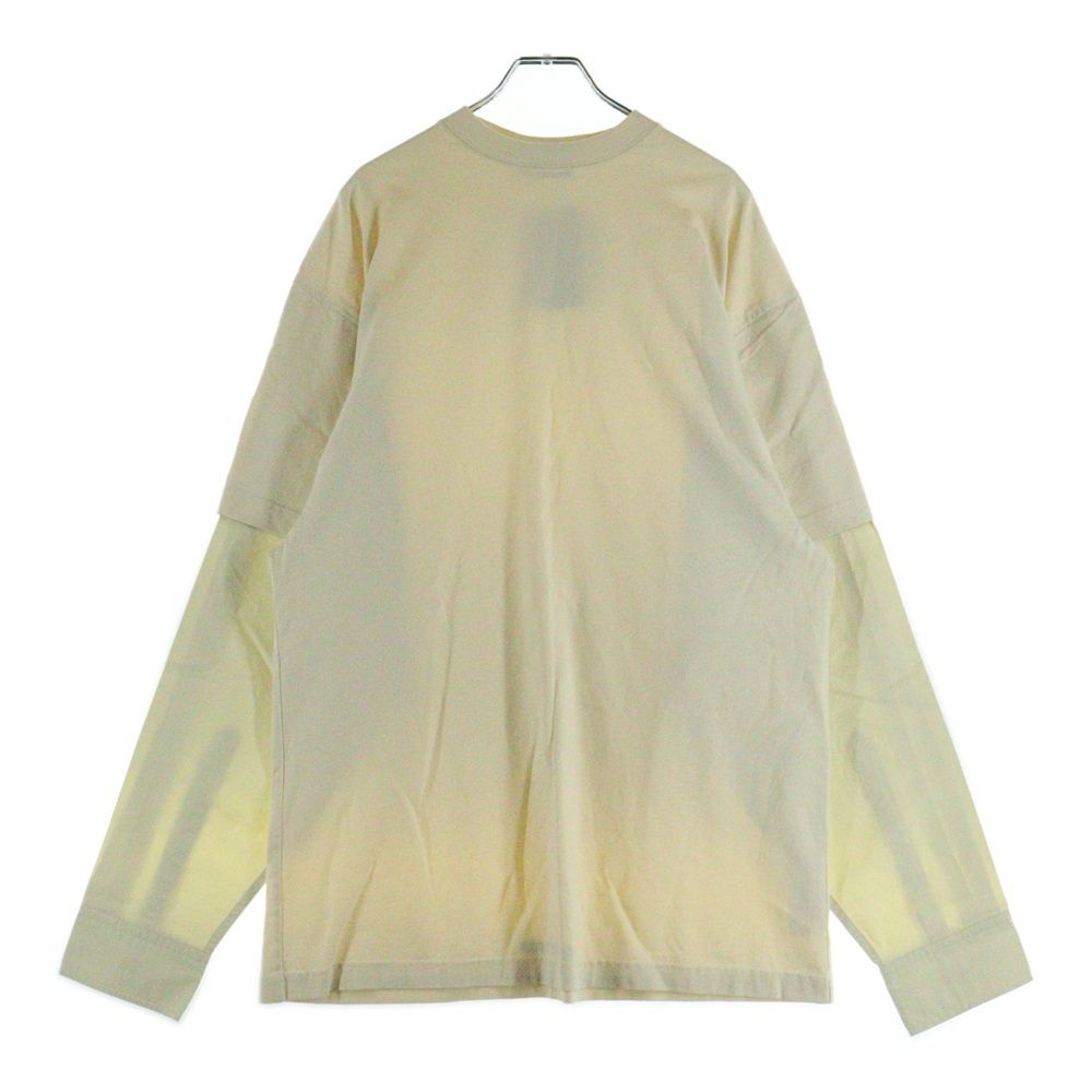BALENCIAGA バレンシアガ LAYERED LONG SLEEVE SHIRT レイヤード ロングスリーブ ドッキング 長袖Tシャツ カットソー アイボリー 698631 TLVF3