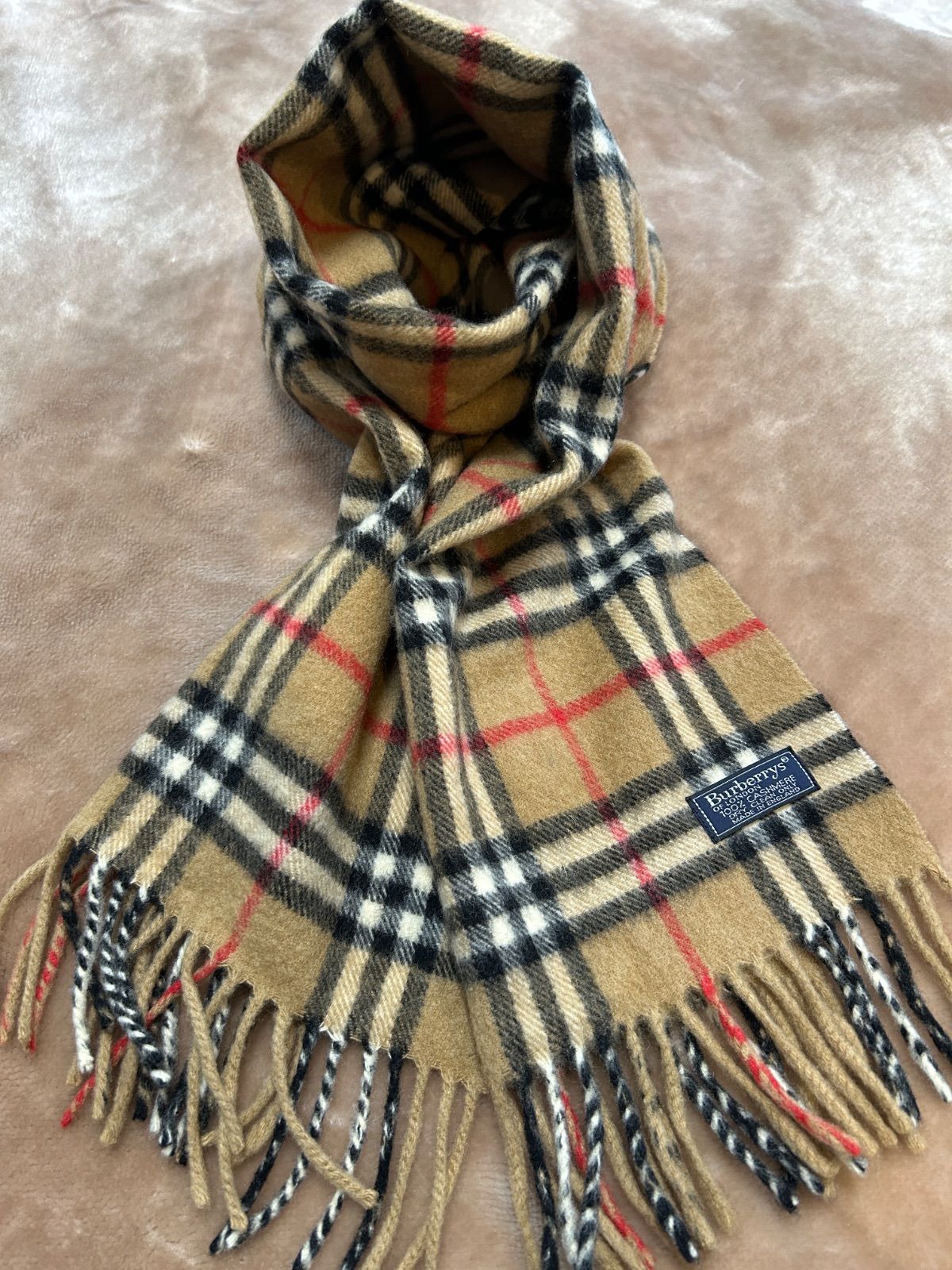 バーバリーカシミヤカシミア100%マフラー BURBERRY Burberrys 英国製