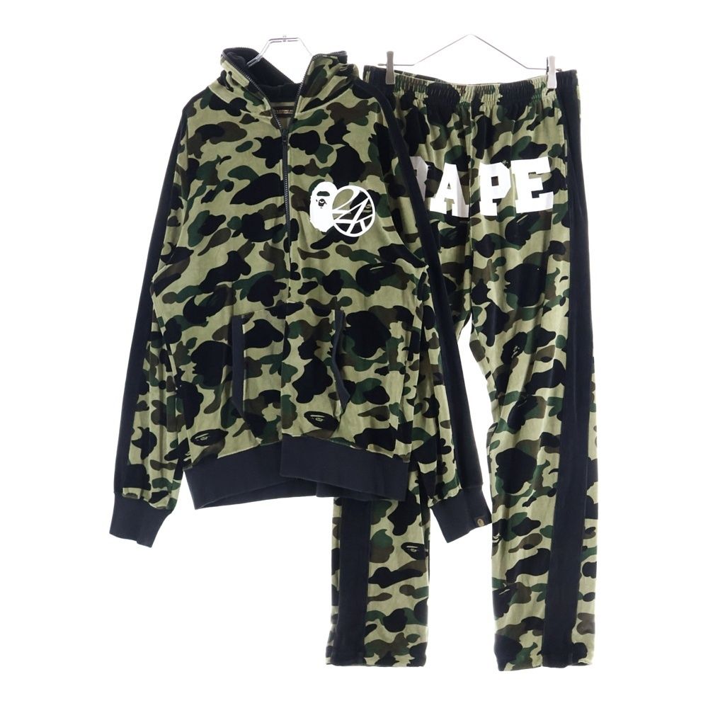 A BATHING APE アベイシングエイプ SET UP HOODIE-PANTS 001ZPB731907X セットアップ ジップアップパーカー フーディー スウェットパンツ マルチ