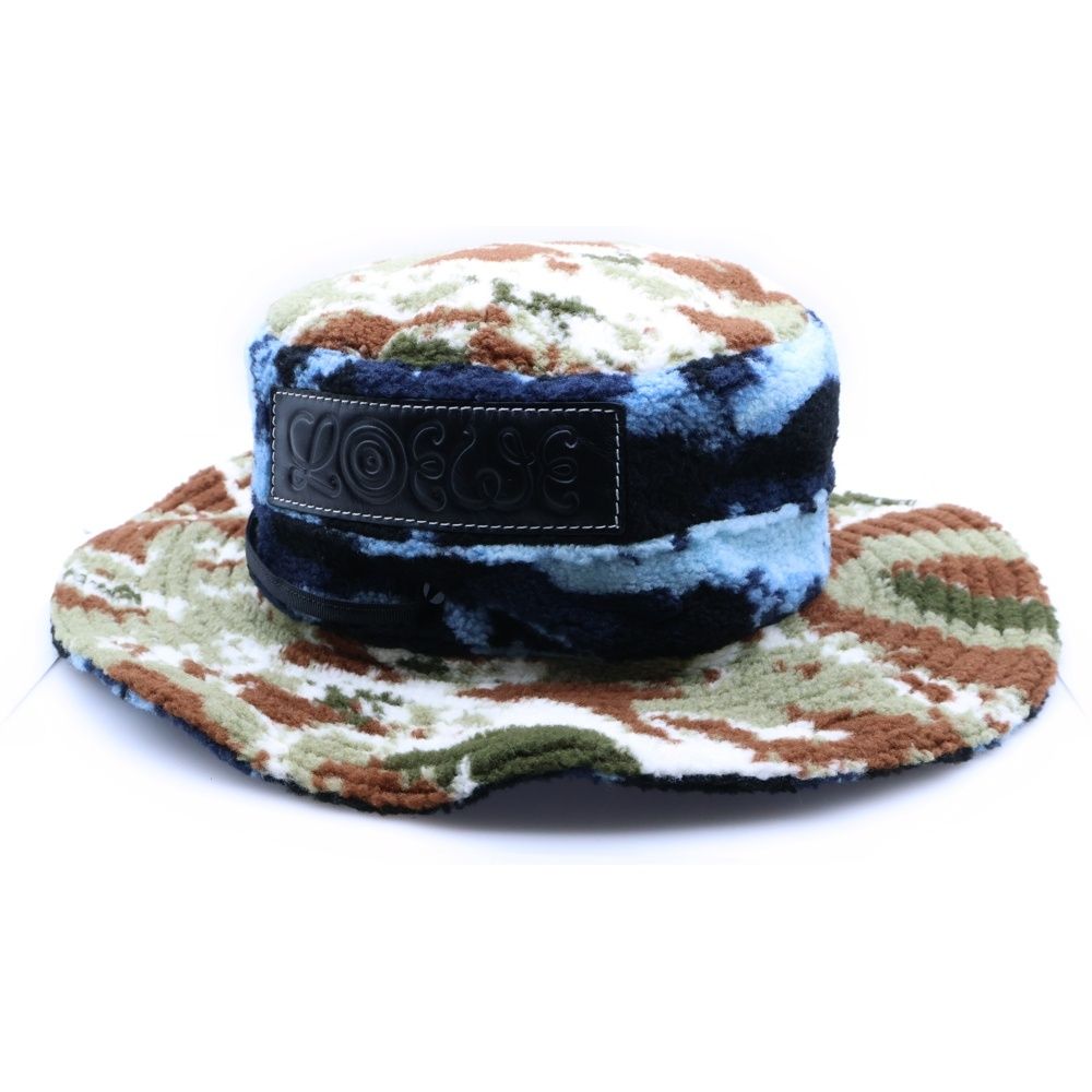 LOEWE ロエベ レザーロゴパッチ サファリハット バケットハット 帽子 マルチ K664119X03