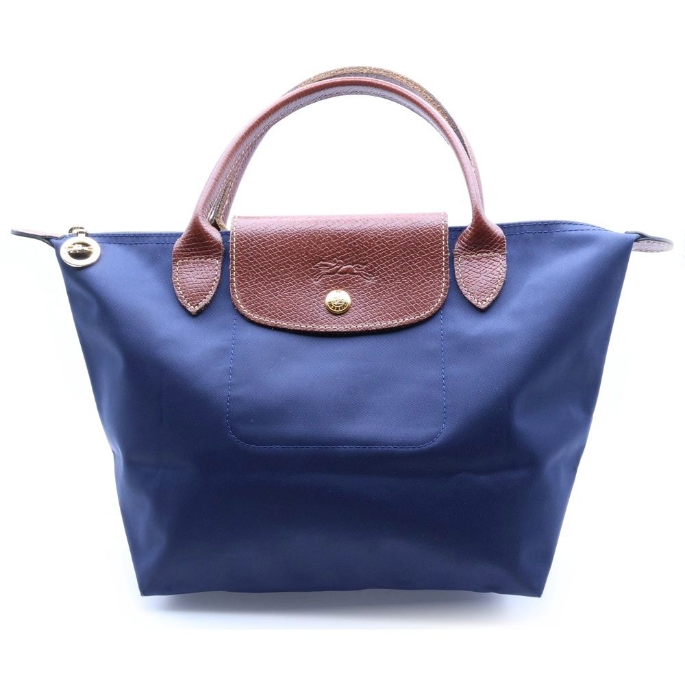 LONGCHAMP レザー ショルダーバッグ ネイビー LONGCHAMP】ロンシャン 