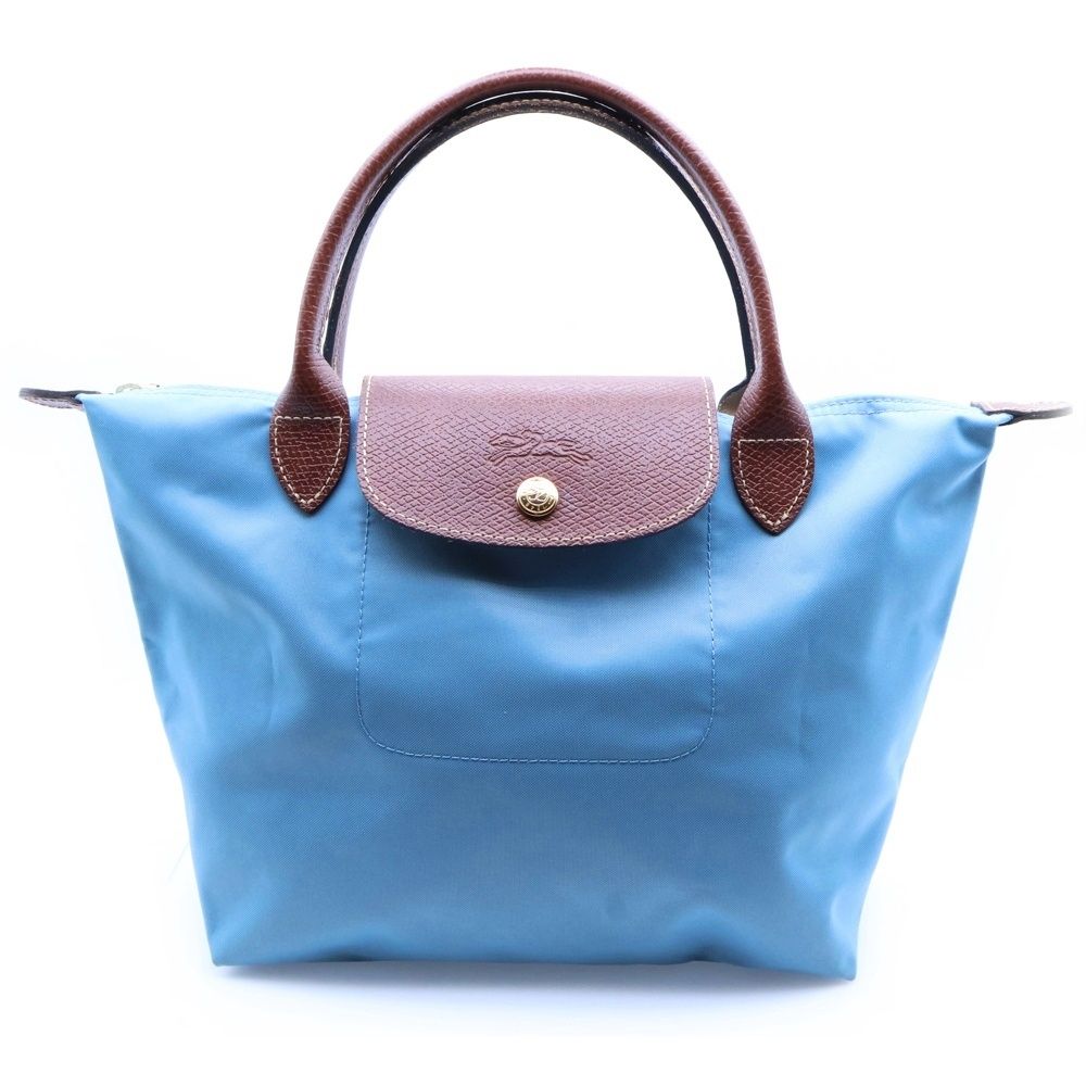 本物保証，人気セール LONGCHAMP (ロンシャン) ル プリアージュ ナイロン レザー ハンドバック ブルー その他