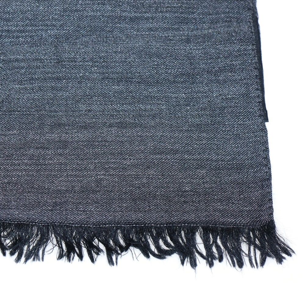  GUCCI グッチ GG柄 ストール グレー コットン シルク その他 メンズ