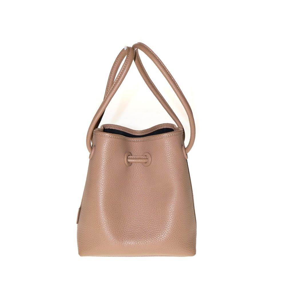 VASIC (ヴァジック) BOND MINI 巾着 レザーハンドバッグ ブラウン