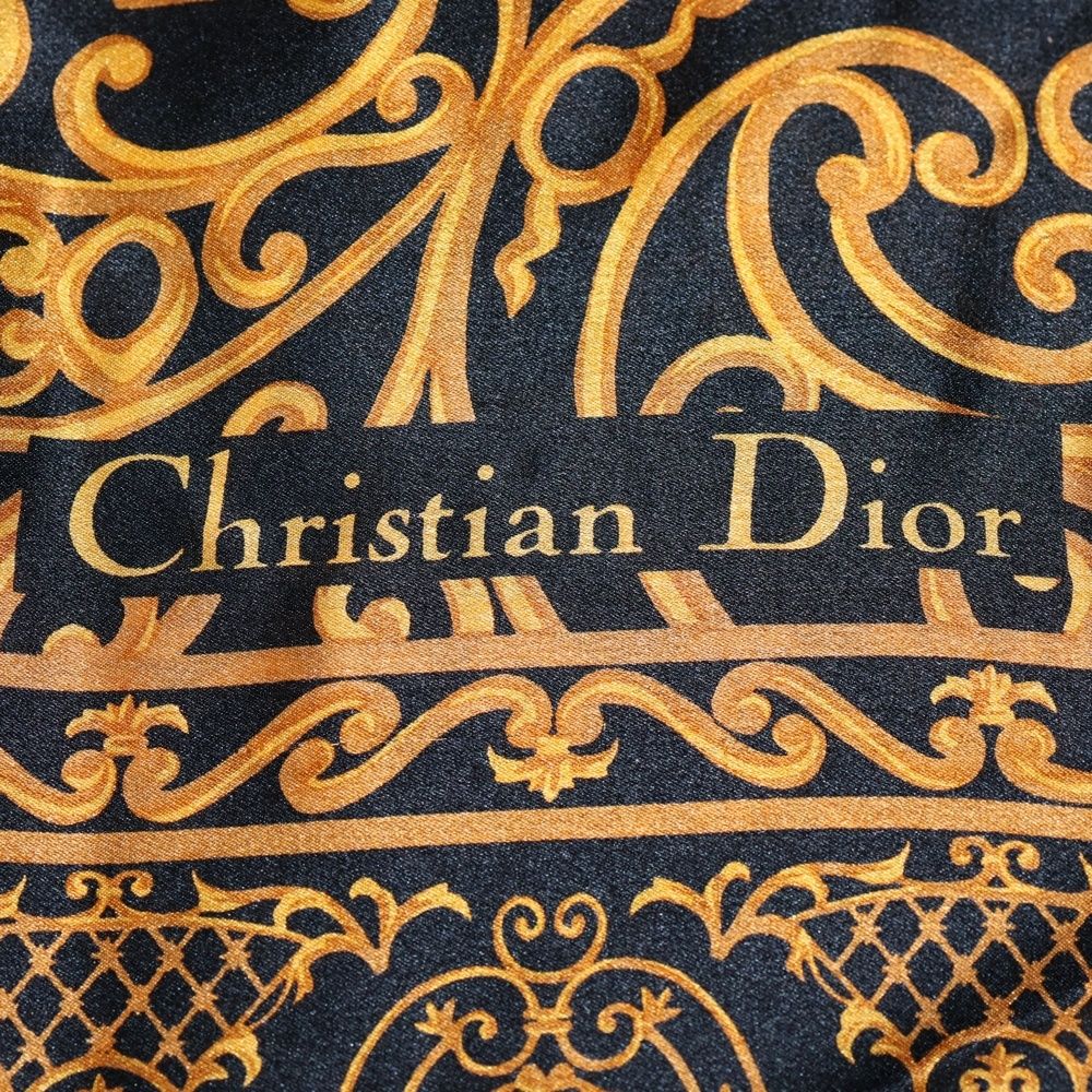 ●残り1点● Christian Dior/ディオール/スカーフ/ハンカチ/ Christian Dior (クリスチャンディオール) スカーフ ハンカチ ブラック