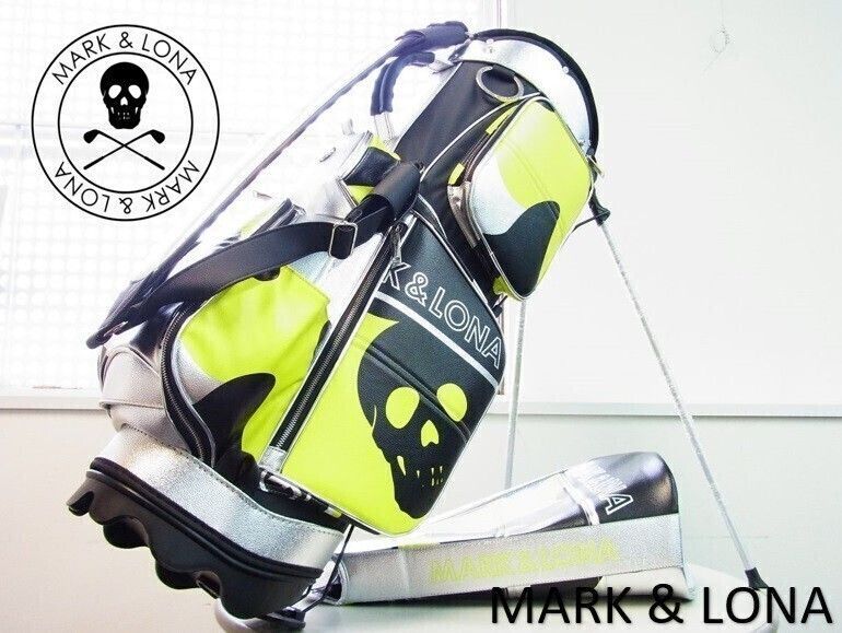 正規 MARK-LONA マーク&ロナ Cray Metallic Stand Bag クレイメタリックスタンドキャディバッグ MLS-4A-SC01 イエロー黄 本物保証