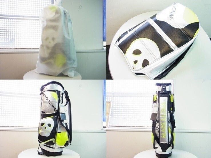 正規 MARK-LONA マーク＆ロナ Cray Metallic Stand Bag クレイメタリックスタンドキャディバッグ MLS-4 A-SC 01 イエロー黄