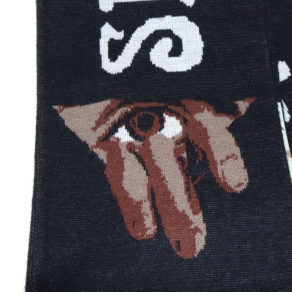 OFF WHITE オフホワイト 17 AW SEEING THINGS SCARF シーング シングス デザイン マフラー ブラック