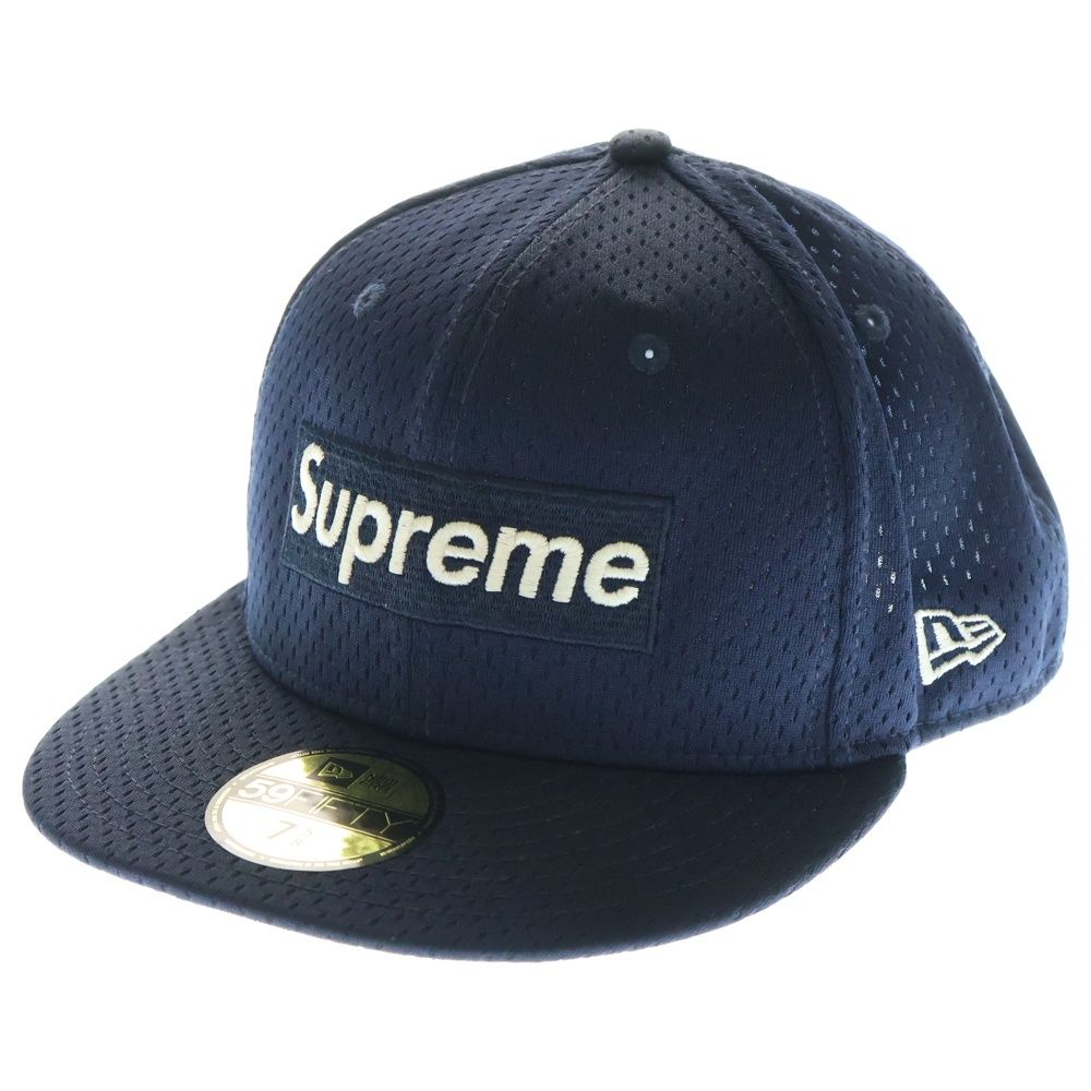 SUPREME シュプリーム 18SS ×NEWERA Mesh Box Logo Cap ニューエラ ボックスロゴデザイン メッシュキャップ ネイビー