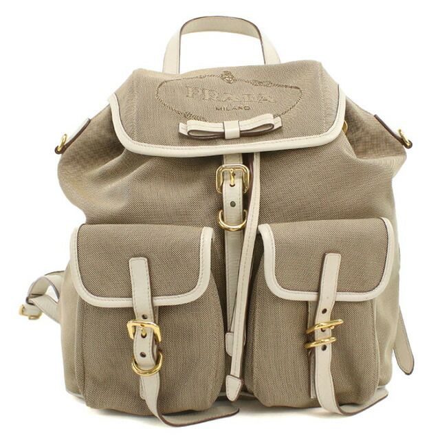 プラダ PRADA バッグ レディース ロゴジャガード バックパック